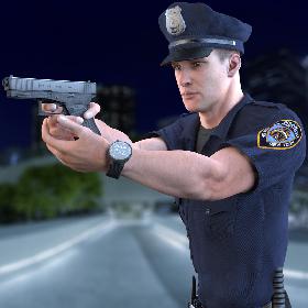 Police Officer 2020 PBR V2 Rigged 3D model